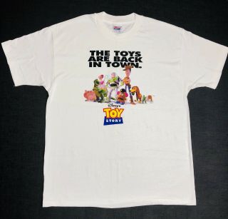 Vintage 90s Toy Story Pixar T Shirt Single Stitch The Toys Are Back In Town - Xl