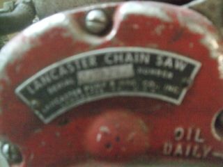 Vintage 50 ' s Lancaster Jaws Chainsaw - No Bar & Chain - - Rare 4