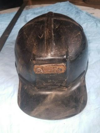 Vintage Msa Tiger Stripe Comfo Cap Coal Miners Hat Low Vein Mining Safety Helmet