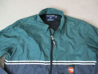 VINTAGE Ralph Lauren Polo Sport Jacket Adult Medium Green Orange Spell Out 90s 3