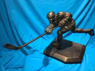 Rick Monrotus Bronze Statue - Sculpture Hockey Player 1992 Very Rare