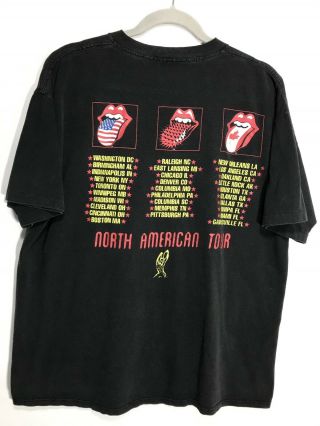 Vintage The Rolling Stones 1994/95 North American Tour Authentic T Shirt.  XL 3