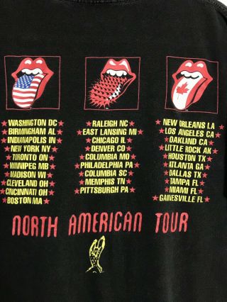 Vintage The Rolling Stones 1994/95 North American Tour Authentic T Shirt.  XL 4