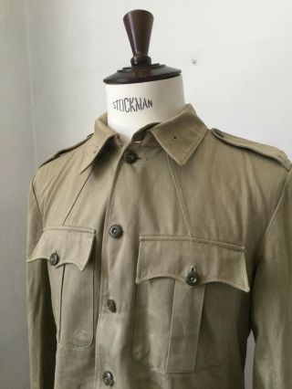 Vintage Ww1 Ww2 British Scottish Highland Army Khaki Drill Uniform Jacket