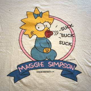 Vintage 1990 Maggie Simpson Shirt Size Xl Delta Tag 2