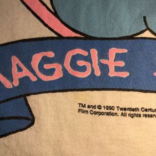 Vintage 1990 Maggie Simpson Shirt Size Xl Delta Tag 3