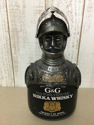 Rare Vintage Nikka Whisky G & G Knight Empty Bottle & Topper Limited Edition 2