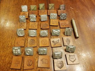 20 Craftool/offbrand 3d Leather Stamps - Vintage - Discontinued