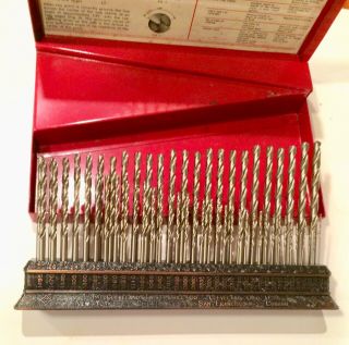 Vintage Cleveland Twist Drill Co.  Cle - Forge High Speed Drill Bits Set No.  59