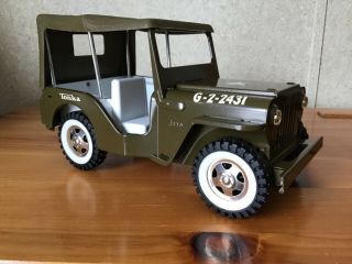 Vintage 1960’s Tonka Pressed Steel Army Jeep - Nos