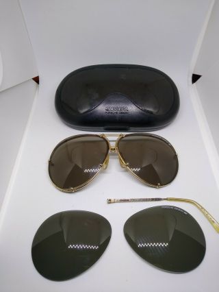 Vintage Porsche Design Carrera Aviator Sunglasses Parts