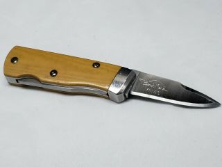 Vintage Gerber Benchmark Rolox Lockback Folding Knife Usa Small Pocket Knives