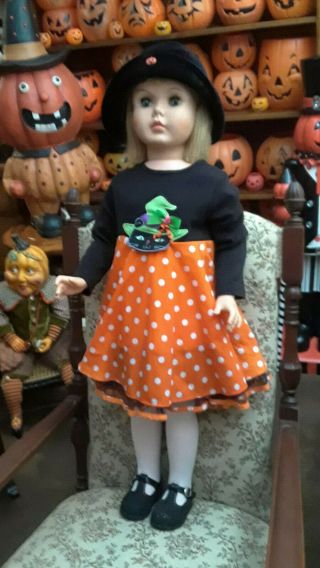 Vintage A&E Playpal Type Walker / Companion Doll in Halloween Dress 3
