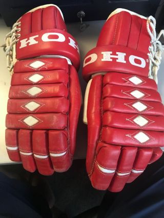 Vintage Koho Pro 750 Long Cuff Hockey Gloves 15 Inch
