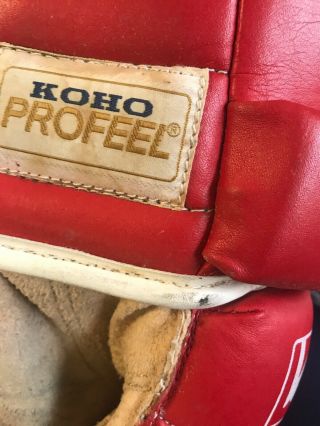 Vintage Koho Pro 750 Long Cuff Hockey Gloves 15 Inch 6