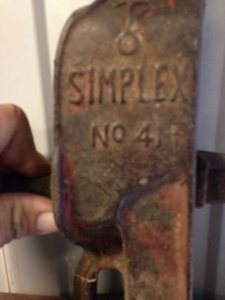 Vintage,  Rare Simplex No.  41 JACK 1 1/2 Ton 2