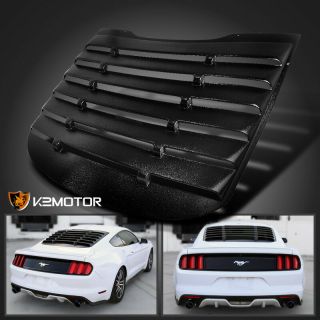 Fit 2015 - 2018 Ford Mustang Black Rear Window Louver Cover Vintage Style