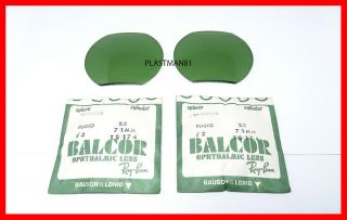 Nos Vintage Balcor B&l Ray Ban Bausch & Lomb Uncut Replacement Lenses Green Rb2