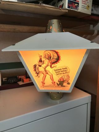 Vintage Iroquois Beer Hanging Light Dated 1966