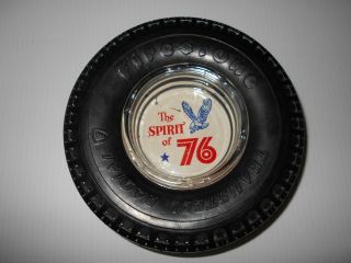 Vintage The Spirit Of 76 Firestone Transteel Radial Tire Ashtray