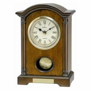 Dalton Mantel Clock With Pendulum Chimes Table Decor Antique Classic Grandfather