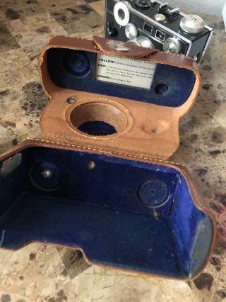 Vintage Argus C3 Rangefinder 35mm Film Camera 50mm Coated Cintar Leather Case, 8