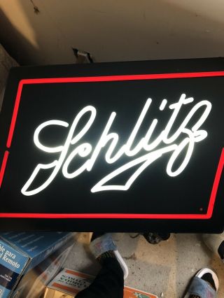 Vintage Light Up Bar Sign Advertising Schlitz Beer