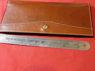 Vintage Gold - Pfeil Oxford Leather Checkbook/wallet