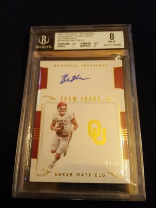 2018 National Treasures Baker Mayfield Auto Encased Cleveland Browns 25/25 Rare