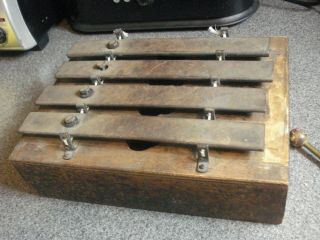 Vintage Antique J.  C.  Deagan Plate Chime No.  20 Dinner 4 Bell Railroad Xylophone