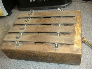 Vintage Antique J.  C.  DEAGAN Plate Chime No.  20 Dinner 4 Bell railroad xylophone 2