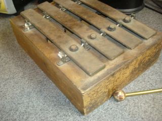 Vintage Antique J.  C.  DEAGAN Plate Chime No.  20 Dinner 4 Bell railroad xylophone 5