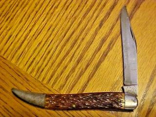 Rare Vintage Bone Remington Made In Usa No.  R953 Toothpick Knife