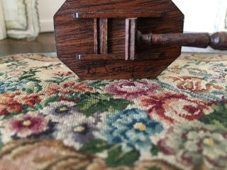 Vintage Dollhouse Miniature Tilt - Top Candle Stand by Artisan Gerald Crawford 5