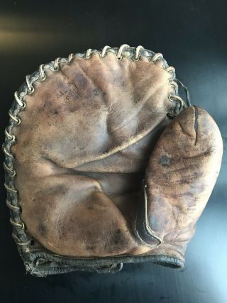 Antique/vintage John “stuffy” Mcinnis Baseball Base Mitt Glove
