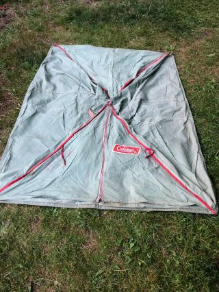 RARE 1960 - 70 ' s Coleman Canvas Classic Pup Mountain Tent Model 8427 - 700 - Two Man 5