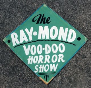 Rare Spook Show - Ray - Mond Voo - Doo Horror Show - 3/16 " Thick Display Board