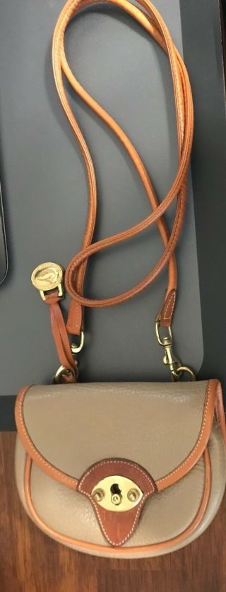 Vintage Dooney And Bourke Mini Belt Bag Black And Tan U.  S.  A.