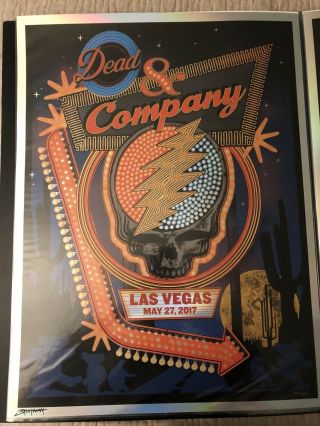 Rare Dead & Company Signed And Numbered Poster Mgm Las Vegas 5/27/17