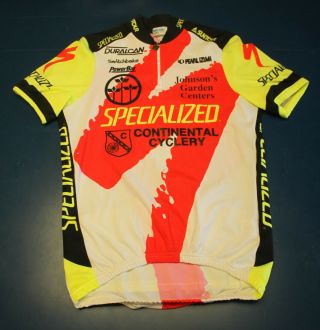 Vintage Specialized Continental Cyclery Team Pearl Izumi Cycling Jersey Large/4