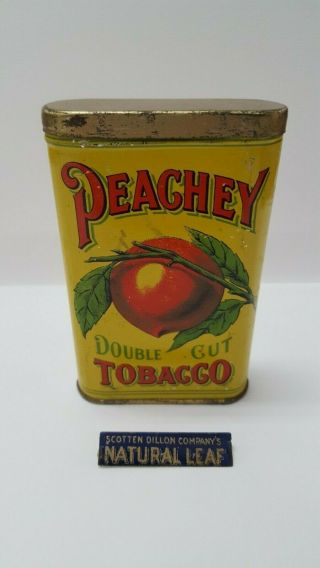 Vintage Peachey Vertical Pocket Tobacco Tin
