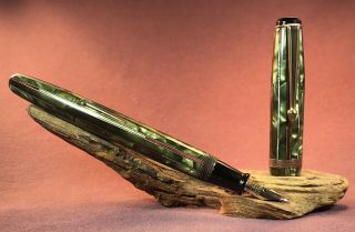 Vintage 1920 - 30’s “swan” Mabie Todd Fountain Pen W/14k Flex Nib - Restored