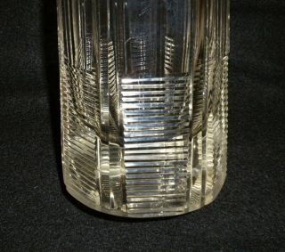 Rare 19th C BACCARAT Crystal Gold Rocailles Vase w/ Gothic Cathedral Windows 7