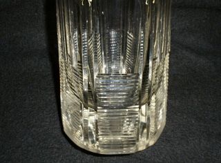 Rare 19th C BACCARAT Crystal Gold Rocailles Vase w/ Gothic Cathedral Windows 8