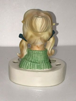 Vintage 1960 ' s Enesco Japan Lady Head Vase Mirror & Lipstick Holder Stand 2