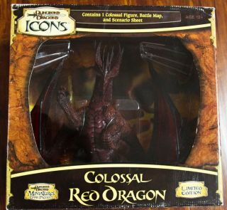 D&D Icons COLOSSAL RED DRAGON LIMITED EDITION NEVER OPENED (Rare) 3