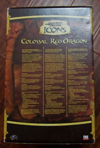 D&D Icons COLOSSAL RED DRAGON LIMITED EDITION NEVER OPENED (Rare) 7