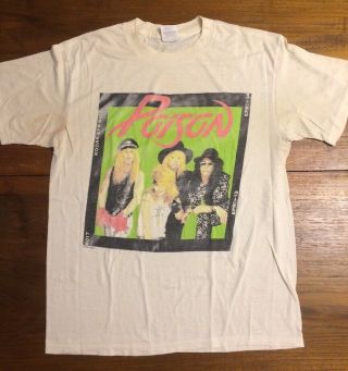 Poison Open Up & Say Ahh Tour T - Shirt Rare 1 - Owner White Purchased At Show