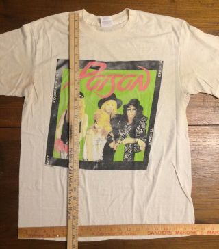 POISON Open Up & Say Ahh Tour T - SHIRT RARE 1 - Owner White Purchased At Show 3