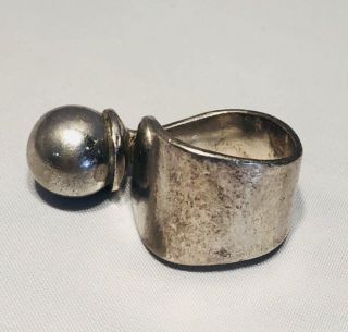Relo Austria Handmade Modernist Sterling Silver Ring Sz 6